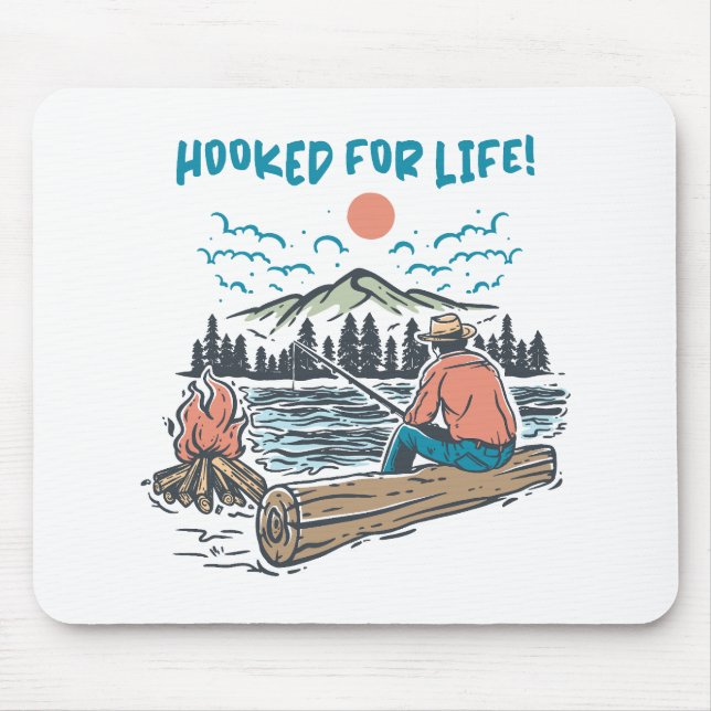 Hooked for Life Mouse Pad (Front)