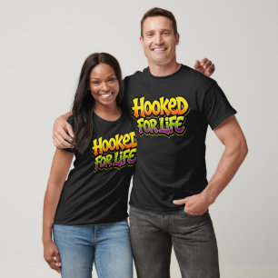 Hooked For Life Rainbow Graffiti T-Shirt