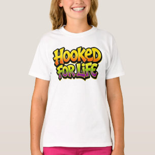 Hooked For Life Rainbow Graffiti T-Shirt