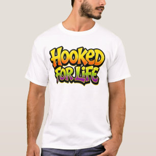 Hooked For Life Rainbow Graffiti T-Shirt