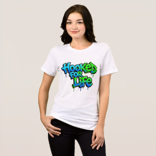 Hooked For Life Rainbow Graffiti Tri-Blend Shirt