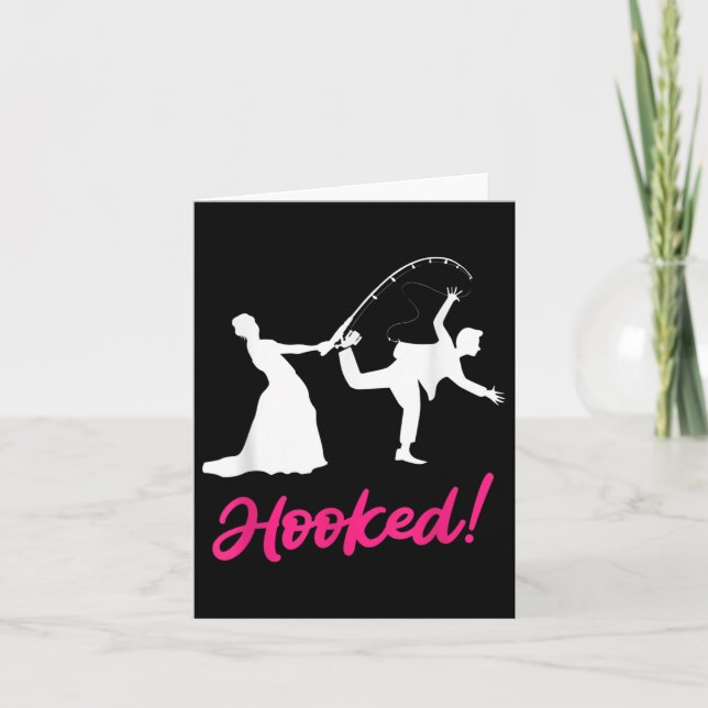 Hooked - Games For Bride And Groom Wedding  Card (Front)