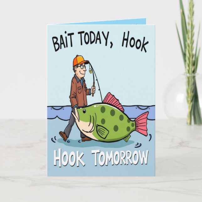 Hooked in you Birthday Card (Front)