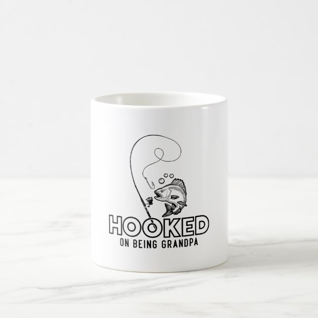 Hooked On Being A Grandpa Coffee Mug (Center)