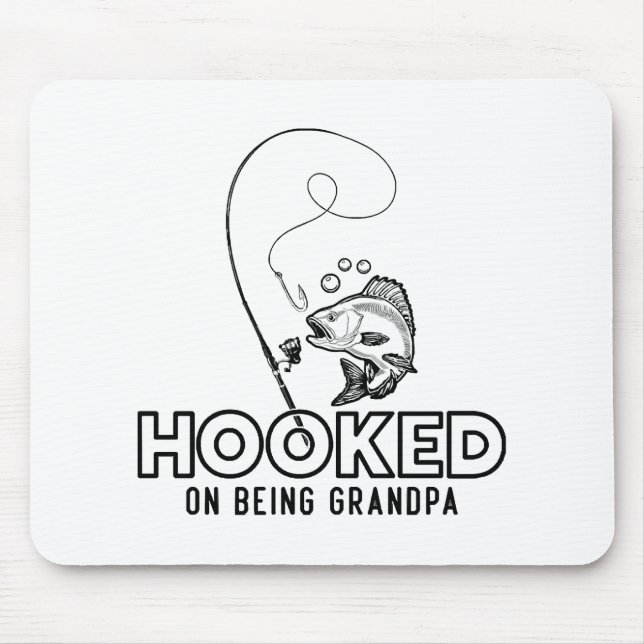 Hooked On Being A Grandpa Mouse Pad (Front)