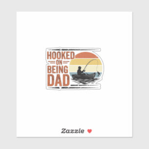 Hooked On Being Dad Vintage Fishing Shirt Design_1