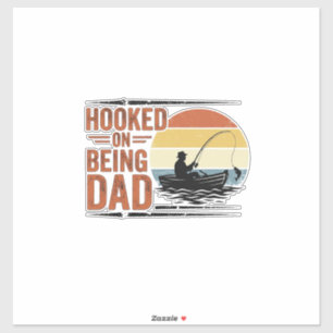 Hooked On Being Dad Vintage Fishing Shirt Design_1