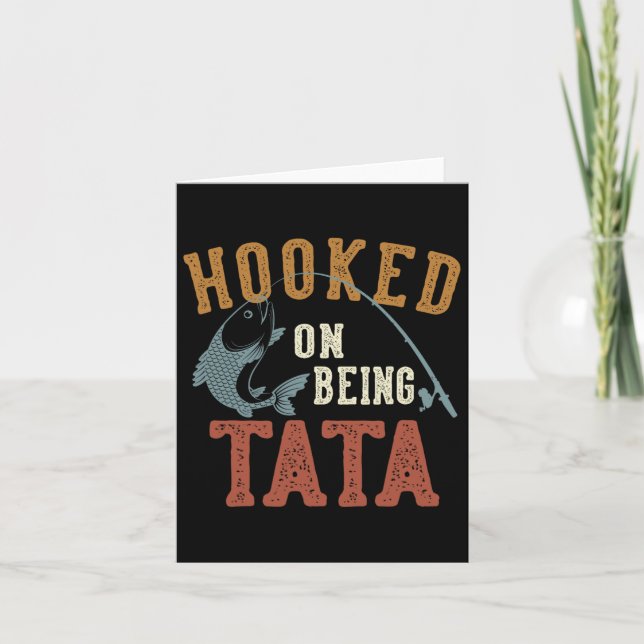 Hooked On Being Father's Day Fishing  Card (Front)