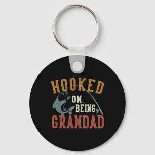 Hooked On Being Grandad Father's Day Fishing Grand Key Ring