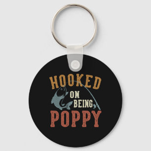 Hooked On Being Poppy Father's Day Fishing Poppy Key Ring