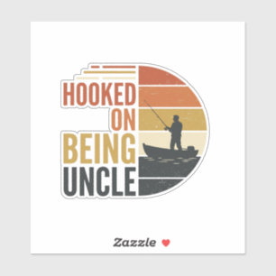 Hooked On Being Uncle Fishing Vintage Graphic_1