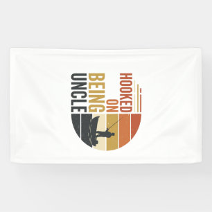 Hooked On Being Uncle Fishing Vintage Graphic_1 Banner