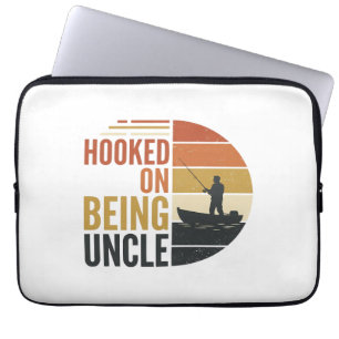 Hooked On Being Uncle Fishing Vintage Graphic_1 Laptop Sleeve