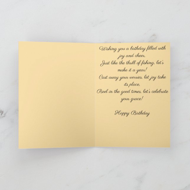 Hooked on Birthday Fun Card (Inside)