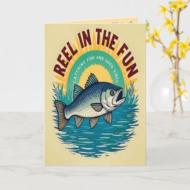 Hooked on Birthday Fun Card (Yellow Flower)