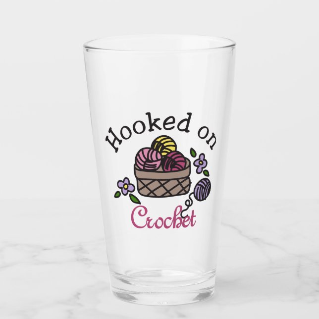 Hooked On Crochet Glass (Front)