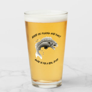 Hooked on fishing and Puns? - Fishing Beer Glass