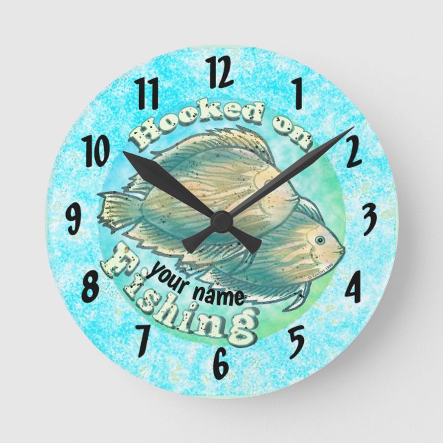 Hooked on fishing  Clock (Front)