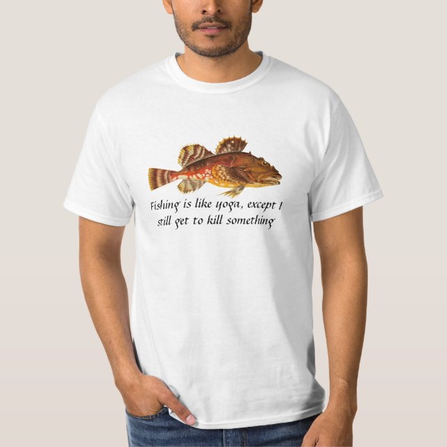 Hooked on Fishing & Jokes: Men's Tee with a Twist (Front)
