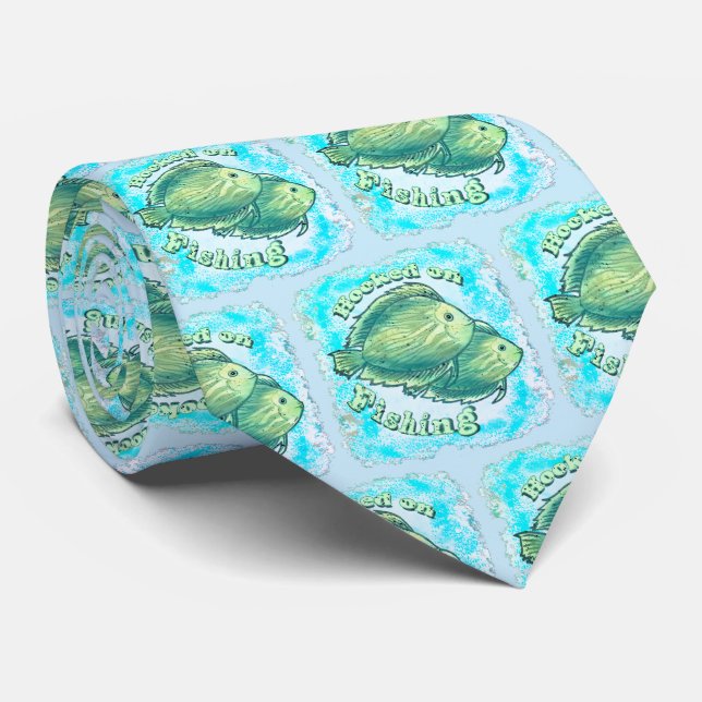 Hooked On Fishing  tie  (Rolled)