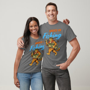 Hooked on Fishing with My Cat T-Shirt