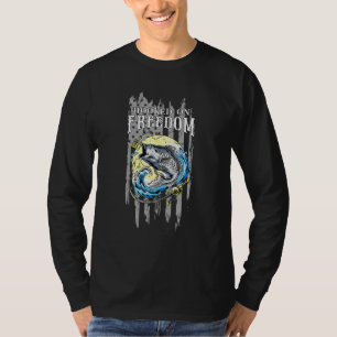 Hooked On Freedom American Flag T-Shirt
