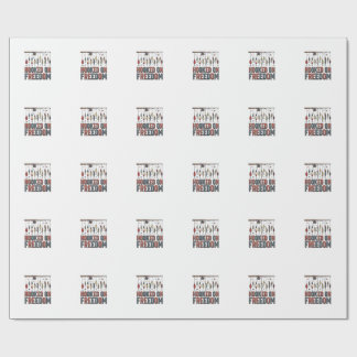 Hooked On Freedom Patriotic Fishing Shirt Design_1 Wrapping Paper