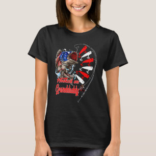 Hooked On Granddaddy Fisherman American Flag Patte T-Shirt