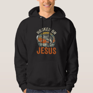 Hooked On Jesus Vintage Bass Fishing Faith Hoodie