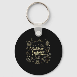 Hooked on motherhood cute fishing mum outdoor mama key ring
