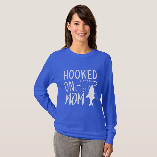 Hooked On Mum Long Sleeve T-Shirt (Front Full)