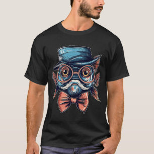 Hooked on mum vintage style: funny fishing shirt, T-Shirt