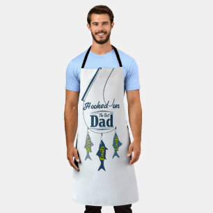 Hooked on the Best Dad Personalised Fishing Fath Apron