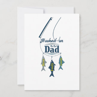 Hooked on the Best Dad | Personalised Fishing Fath Card