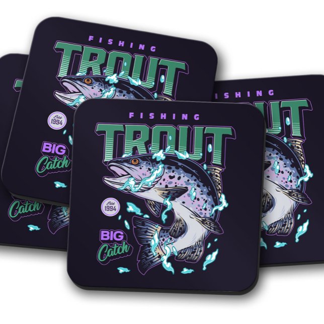 Hooked on Trout Coaster | Trout Fishing Cork Coast (Creator Uploaded)