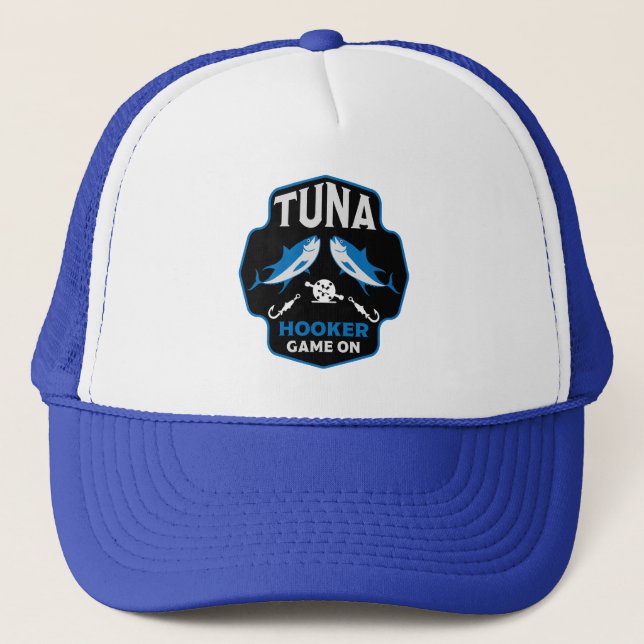 Hooked On Tuna Fishing Trucker Hat (Front)