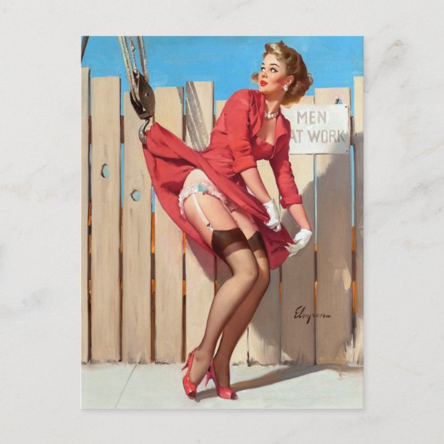 Hooked Pin Up Postcard (Front)