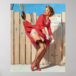 Hooked Pin Up Poster