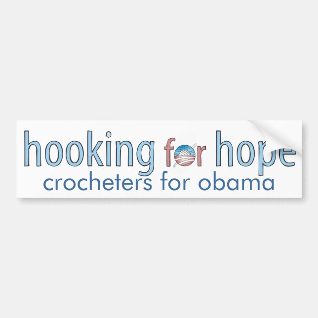 Hooking for Hope, Bumper Sticker (Front)