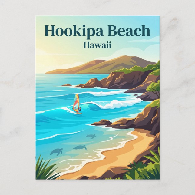 Hookipa Beach Hawaii Postcard (Front)