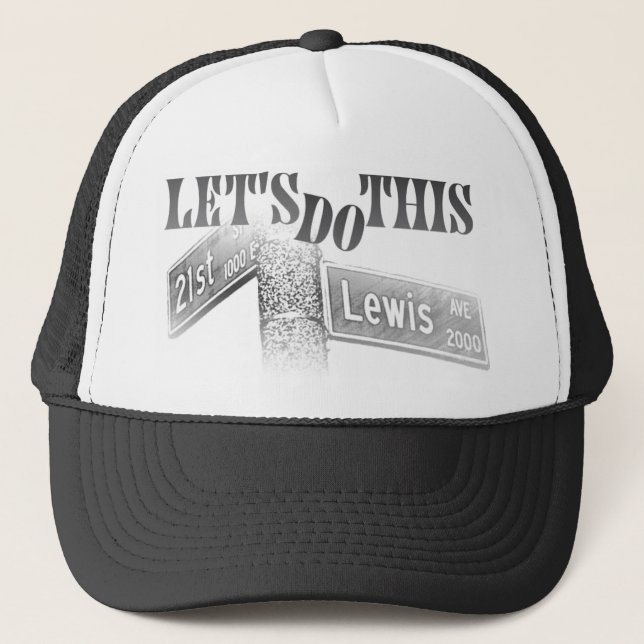 Hooks a Left on 21 & Lewis Trucker Hat (Front)