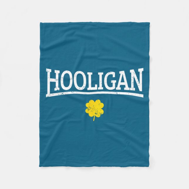 Hooligan Irish St. Patricks Day  Fleece Blanket (Front)