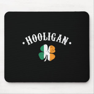 Hooligan St Patricks Day Irish Shamrock Flag Mouse Pad