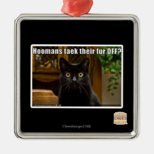 Hoomans Taek There fur OFF? Metal Tree Decoration