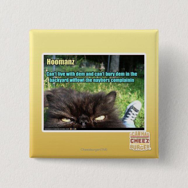 Hoomanz 15 Cm Square Badge (Front)