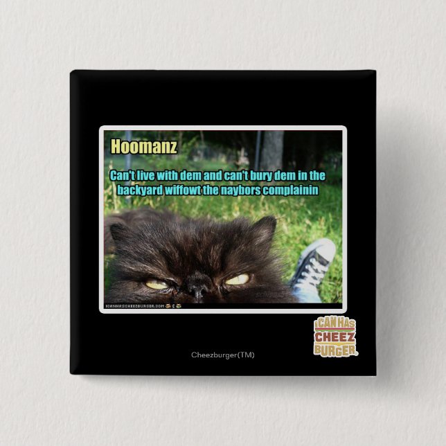 Hoomanz 15 Cm Square Badge (Front)