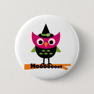 Hooooot Owl Halloween T-shirts and Gifts 6 Cm Round Badge