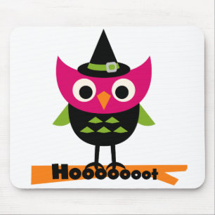 Hooooot Owl Halloween T-shirts and Gifts Mouse Pad