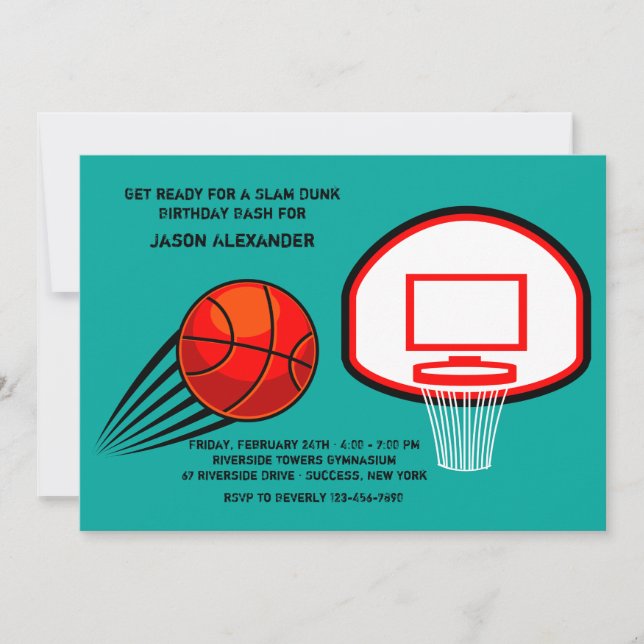 Hoop Game Birthday Party Invitation (Front)