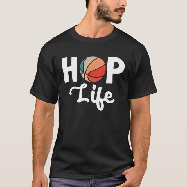 Hoop Life Shooting Guard Basketball Game Dribbling T-Shirt (Front)